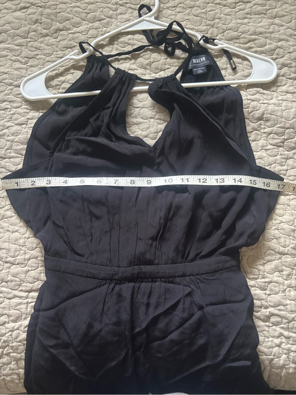 Anthropologie Black Halter Mini Dress - Picture 11 of 12